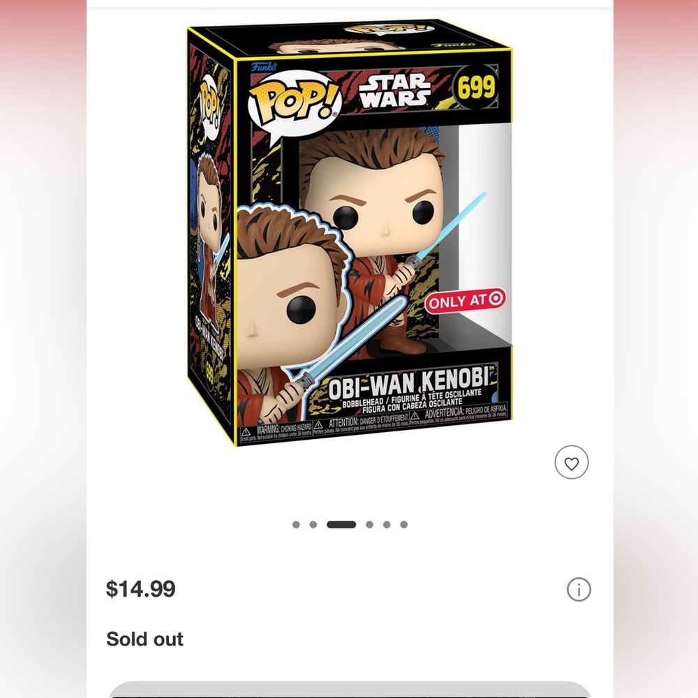 Target Exclusive Star Wars Pop! Obi-Wan Kenobi Figure